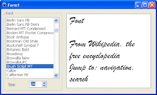 Lazarus font list demo screenshot sample code