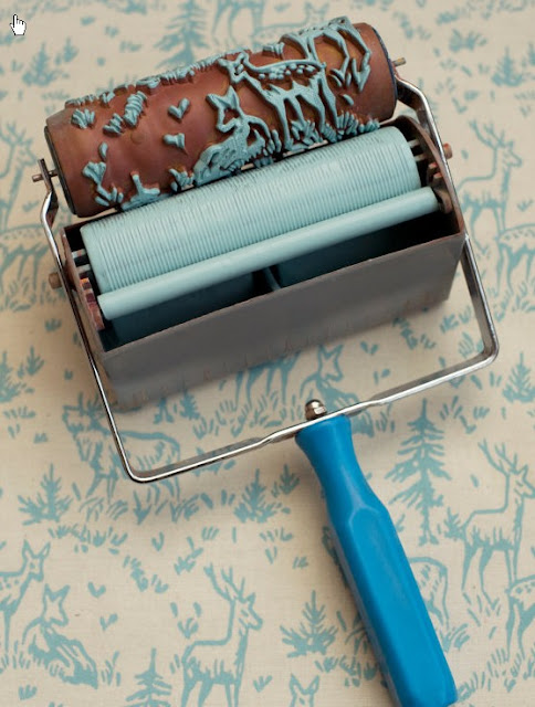 Decorar parede papel de parede com carimbo
