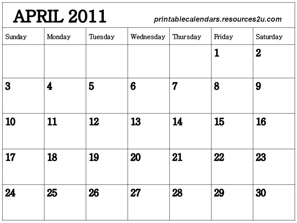 April+month+2011+calendar