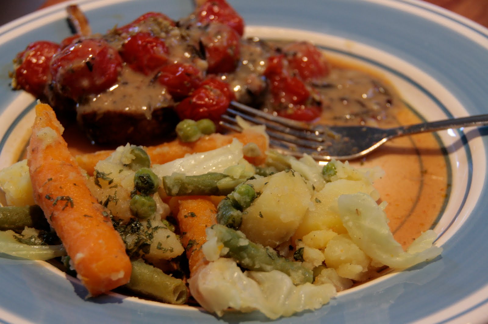 My Jamie Oliver Experiment Spring Lamb, Vegetable Platter, Mint Sauce