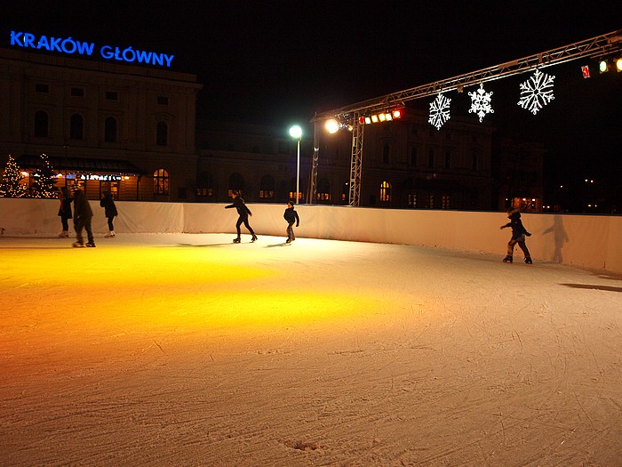 Krakow and more photoblog Ice skating rink in Cracow (Lodowisko w