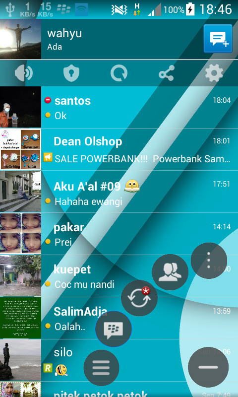 BBM Mod Transparant with floating main tab BBM Mod Transparant with floating main tab