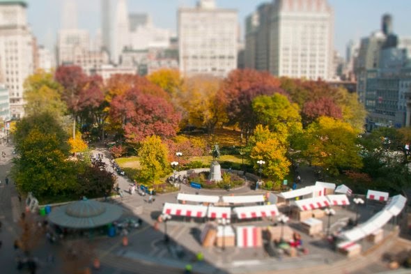 Nova York como uma maquete de brinquedo na fotografia tilt-shift de Richard Silver Richard Silver fotografia cidades paisagens tilt shift ny nova york