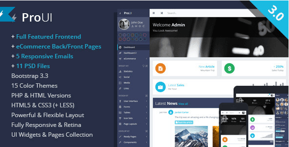 ProUI - Responsive Bootstrap Admin Template ProUI - Responsive Bootstrap Admin Template