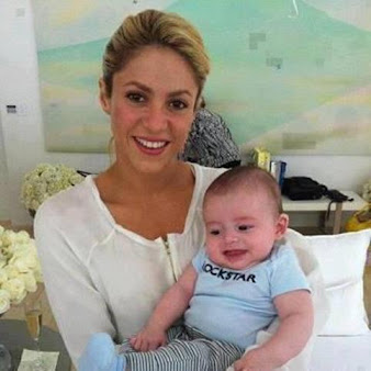 Shakira with her baby