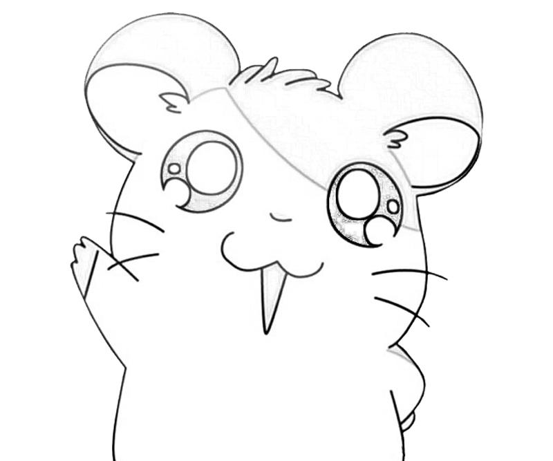 Hamtaro Ham-Hams Unite Hamtaro Hello Coloring Pages hamtaro-ham-hams-unite-hamtaro-hello-coloring-pages