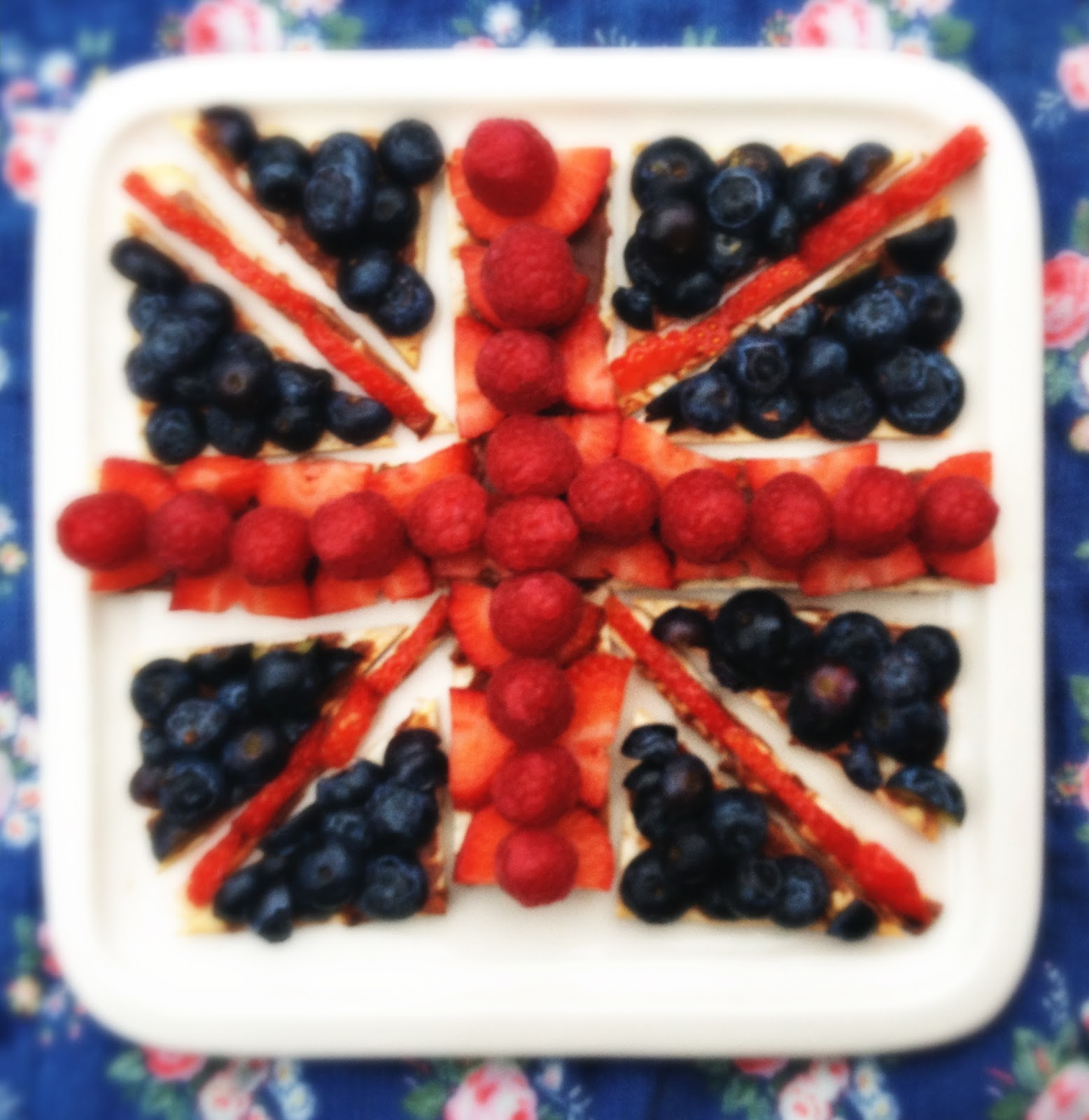 Slice Of Slim JUBILEE CELEBRATIONS!Idea no.2 Chocolate & Fruit Union Jack Pizza