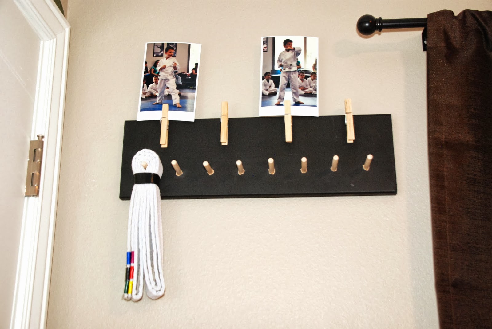 Marshall Makes Karate Belt Display