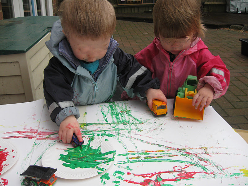 Preschool Play Car Track Painting