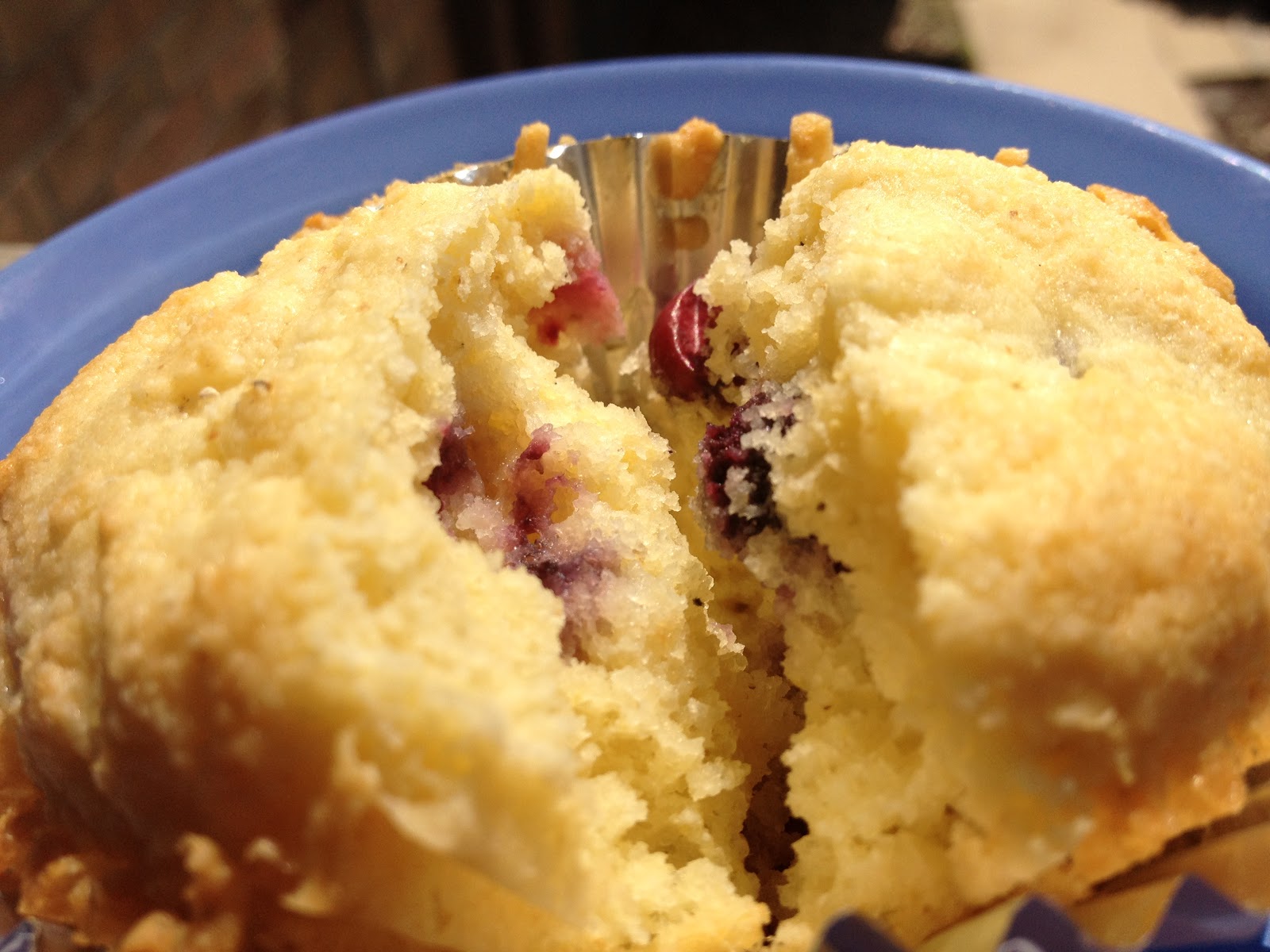 Eat Right! Live Happy Self rising white cornmeal blueberry muffins