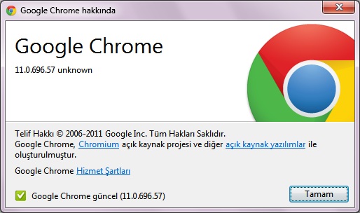 Google Chrome 11.0.696.57
