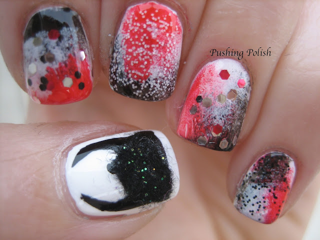 Warrior Dash nail art Warrior Dash nail art