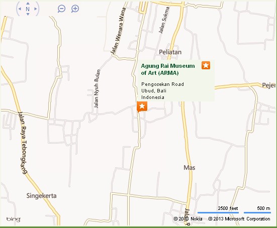 ARMA/Agung Rai Museum of Art Ubud Location Map,Location Map of ARMA/Agung Rai Museum of Art Ubud,ARMA/Agung Rai Museum of Art Ubud Accommodation Destinations Attractions Hotels Map Photos Pictures