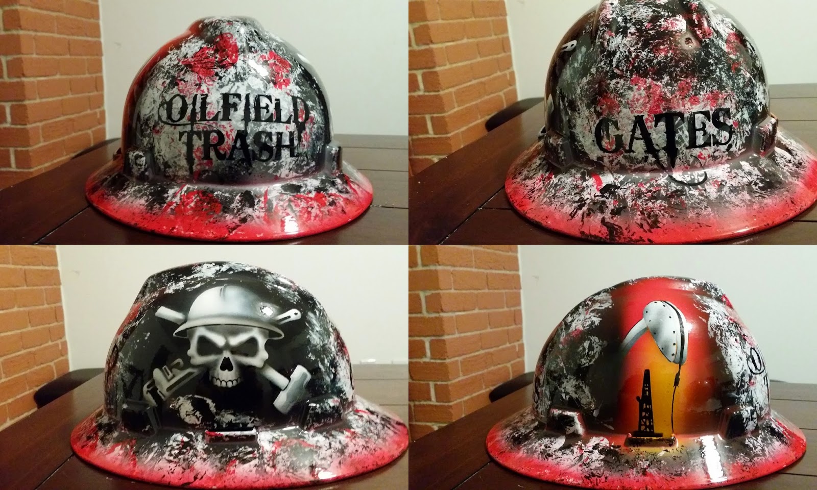 Detailed Oilfield Trash with badass skull and crossbones form sledge and pipe wrench Detailed Oilfield Trash with badass skull and crossbones form sledge and pipe wrench