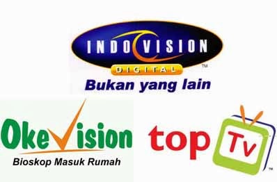 Indovision, Okevision, Top TV Jateng, DIY, Kalimantan