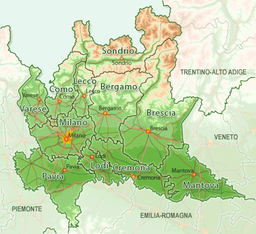North+italy+map+regions