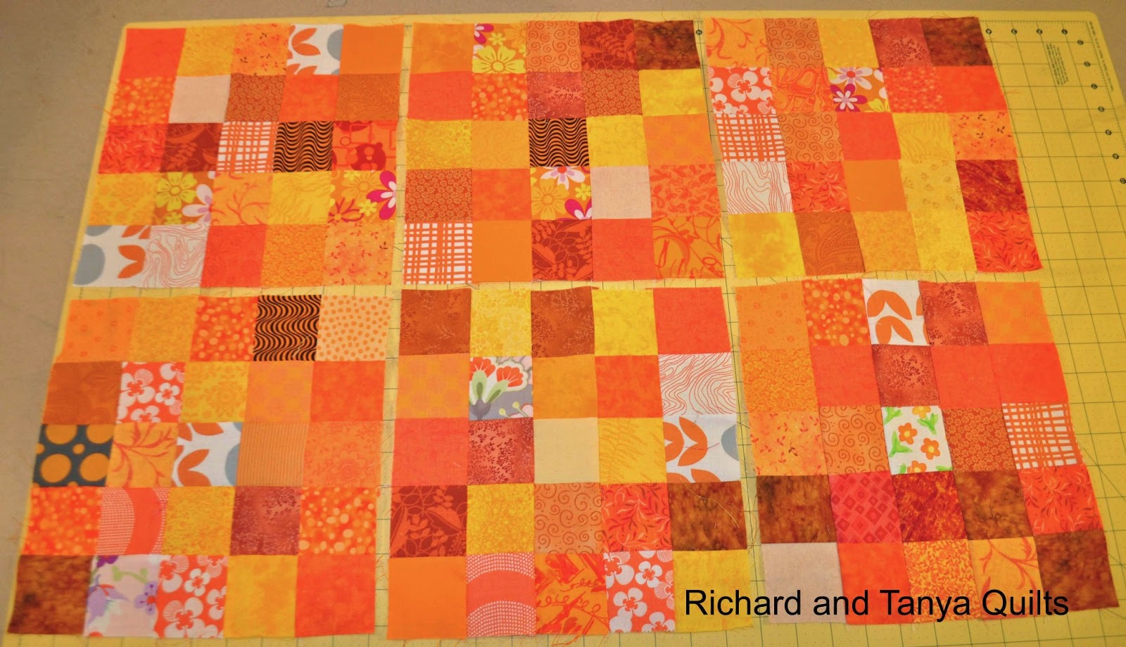 Richard and Tanya Quilts The Orange and the Gray's!