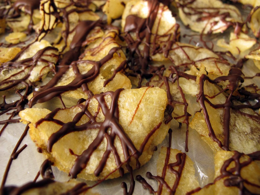 Chocolate Drizzled Potato Chips