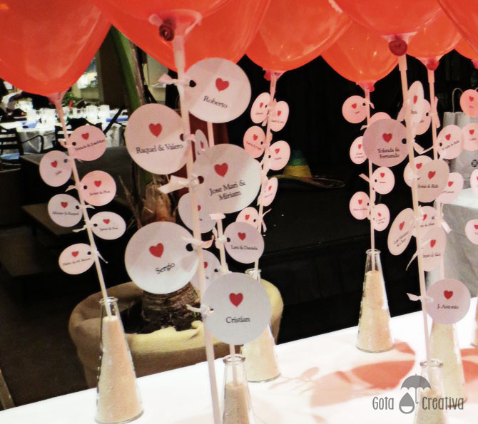 seating plan globos corazones Gota Creativa seating plan globos corazones Gota Creativa
