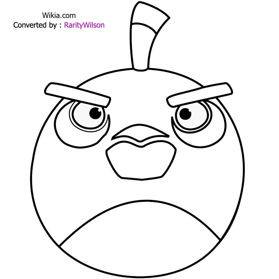 Angry Bird Bomb Coloring Page