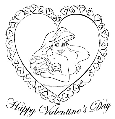 Disney Valentine Coloring Pages