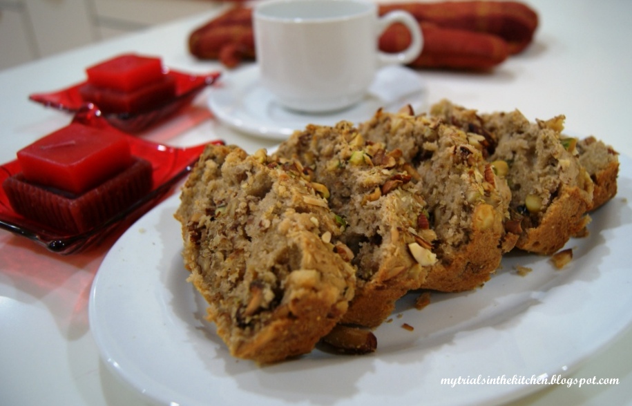 My Trials in the Kitchen Crunchy Mixed Nuts Cake