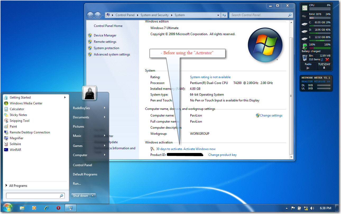 Windows 7 loader activator v2.0.6 update reloaded daz team rjaa cieveru