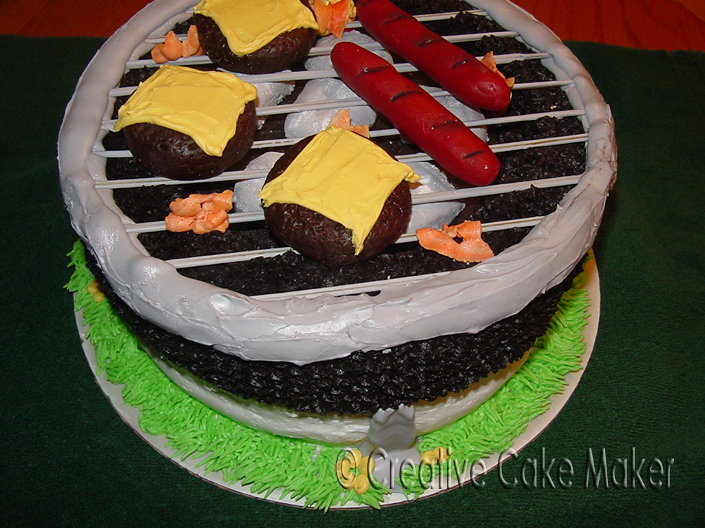 The Creative Cake Maker Dad's Cookout (Grill Cake)