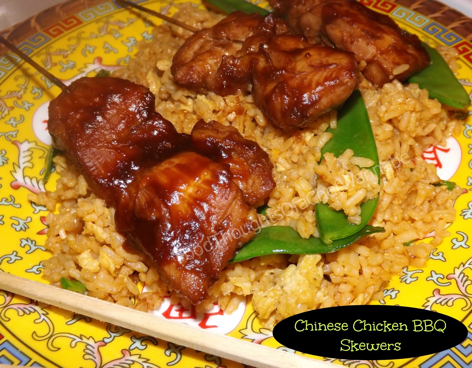FoodThoughtsOfaChefWannabe Chinese BBQ Chicken Skewers