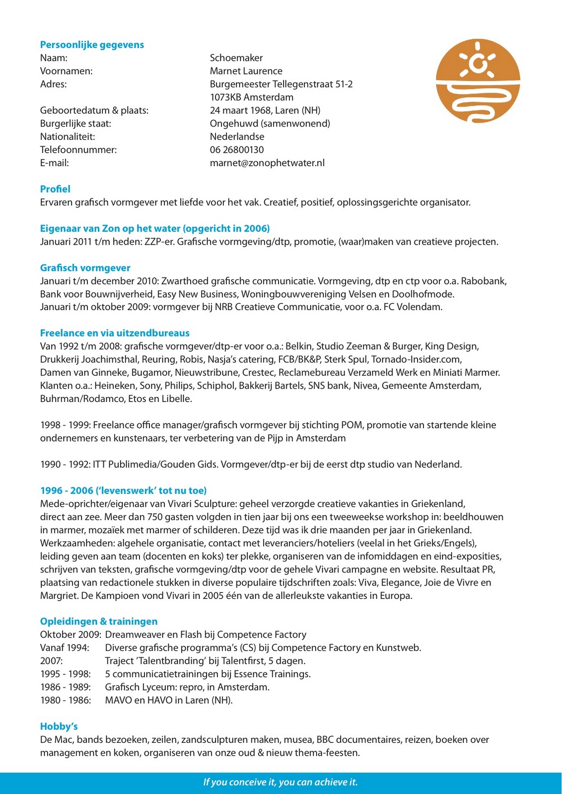Free dutch cv template picture