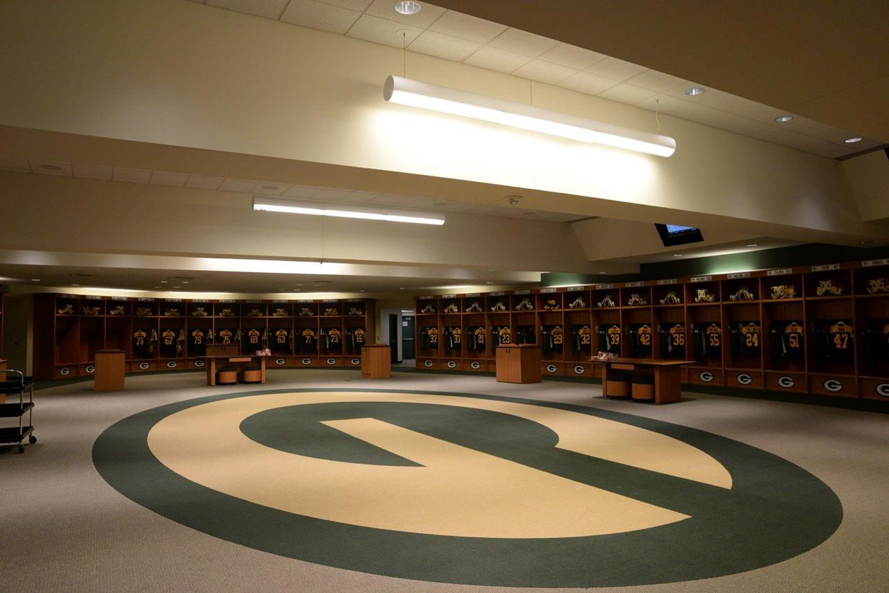 The Wearing Of the Green (and Gold) Photo Gallery Packers Locker Room