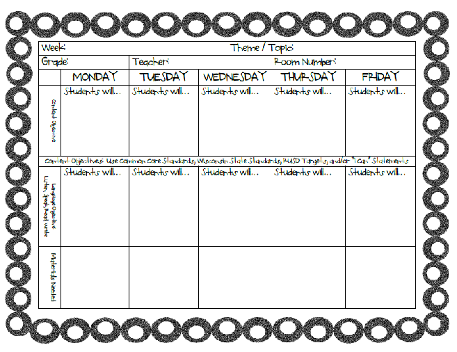 Weekly Editable Toddler Lesson Plan Template Newhairstylesformen2014 Com After School Program Lesson Plan Template
