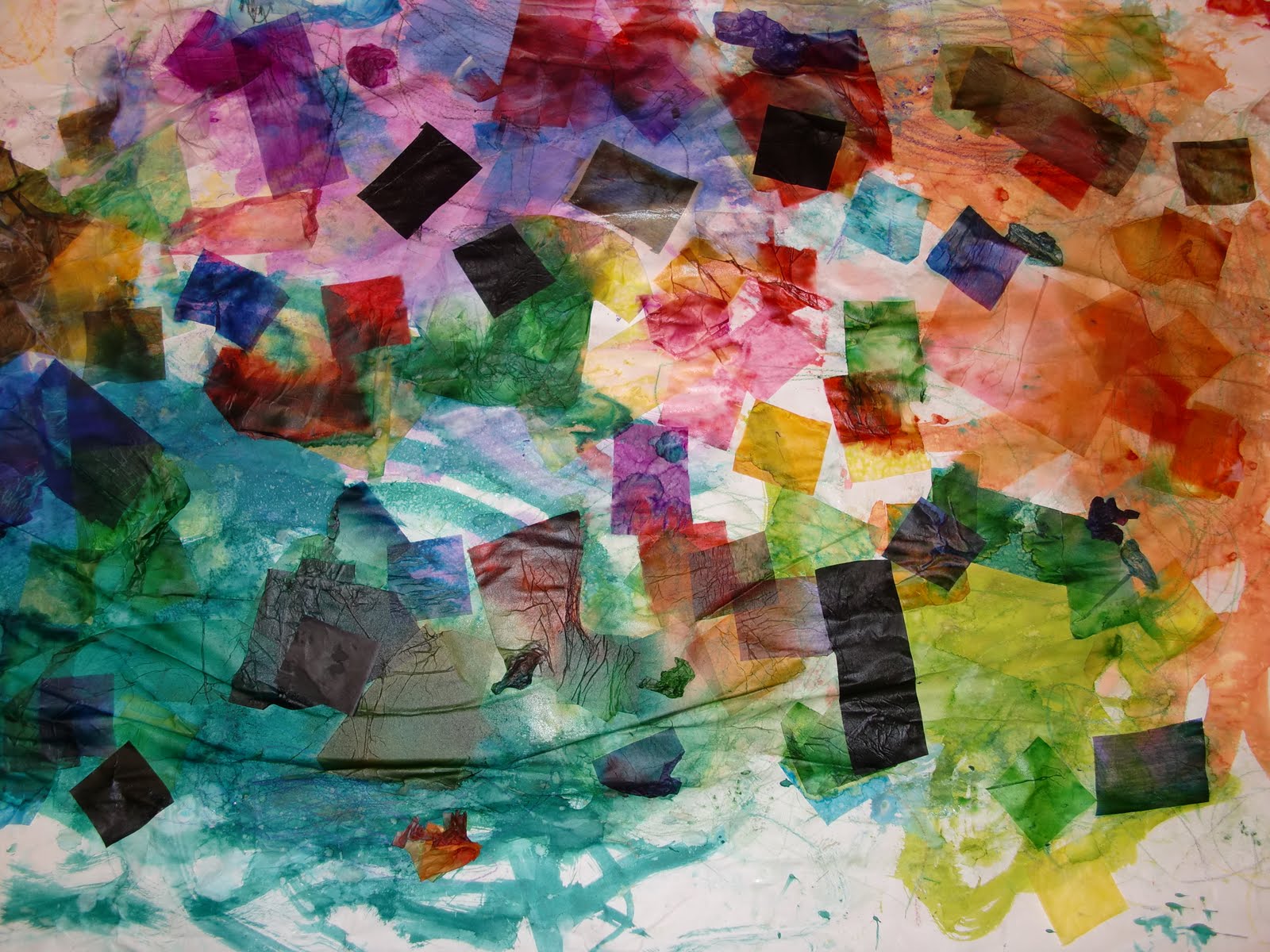 MsRose Tissue Paper Collage