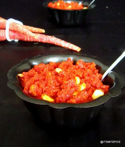 Grated carrot halwa