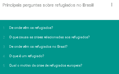 A imigração no Brasil foi destaque nas pesquisas Google
