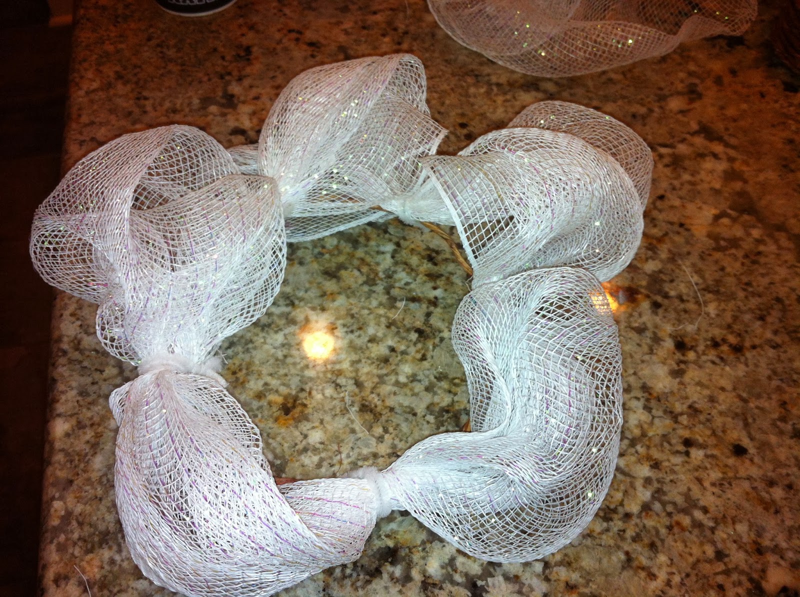 My Crafty World Deco Mesh Candle Ring
