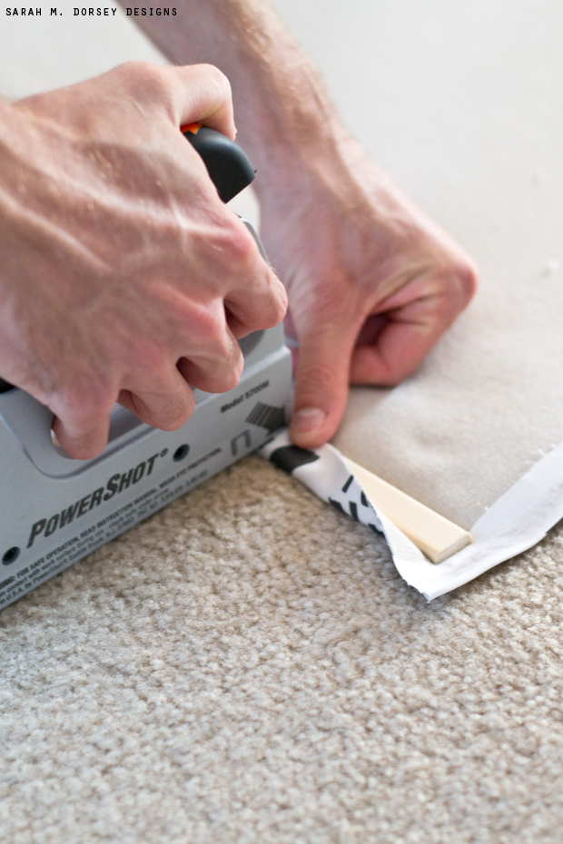 sarah m. dorsey designs Fabric Panel Wall Feature Tutorial