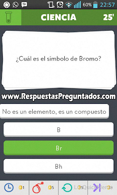 ¿Cual es el simbolo de Bromo? Br