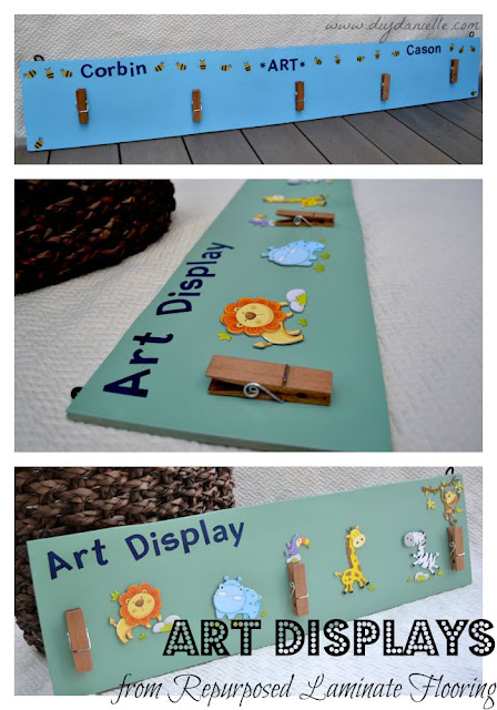 How to make a decorated art display from upcycled laminate flooring. This is a great way to repurpose leftover laminate flooring, even if the flooring was damaged. How to make a decorated art display from upcycled laminate flooring. This is a great way to repurpose leftover laminate flooring, even if the flooring was damaged.