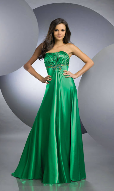 Green color dresses