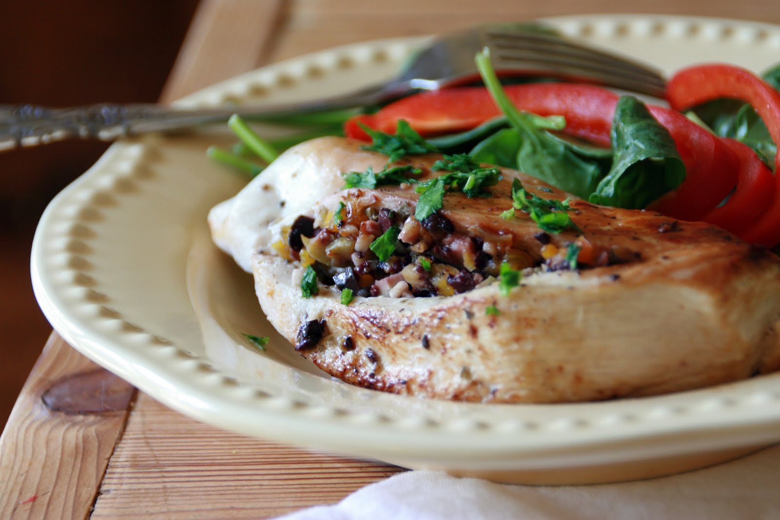 Cooking with Chopin, Living with Elmo TapenadeStuffed Chicken Breasts