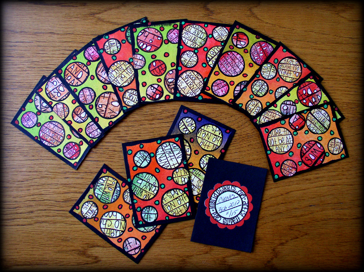 Ingrid Dijkers: "Circles" Artist Trading Cards