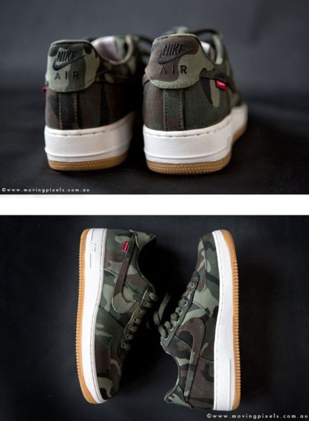 THE SNEAKER ADDICT: Nike Air Force 1 x Supreme Camouflage Sneaker (New Photos)