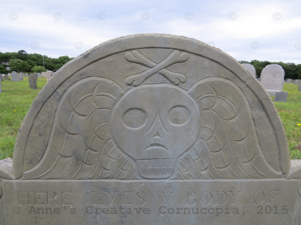 Anne's Creative Cornucopia Skull and Cross Bones Gravestones Photograph