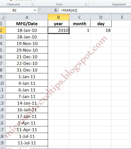 MS Excel 2003: Format the display of a date value in concatenated text