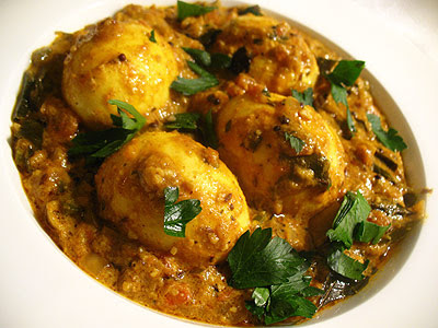 Egg Masala Curry in a Spicy Tomato Gravy