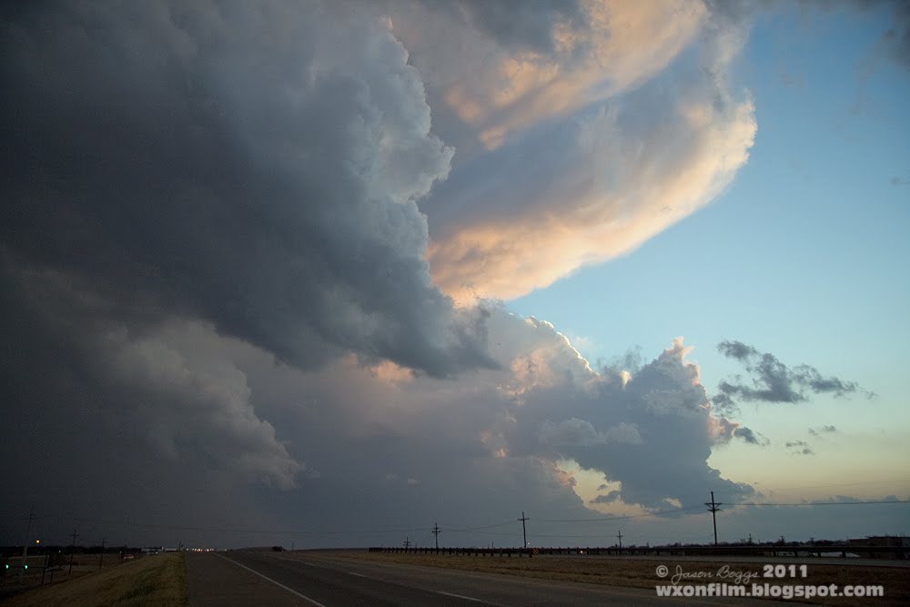 WX ON FILM 3/19/11 CHASE NEAR PLAINVIEW, TX