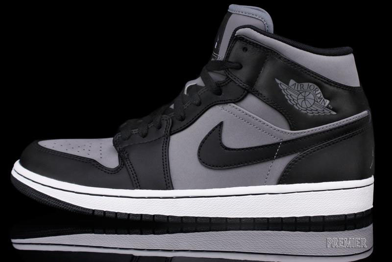 black and grey jordan 1