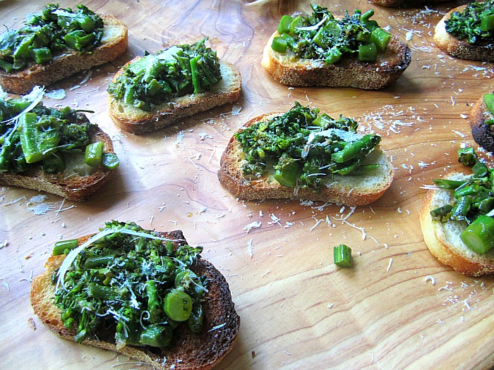 Broccolini Crostini w/ Pecorino from Lot 2 in Brooklyn