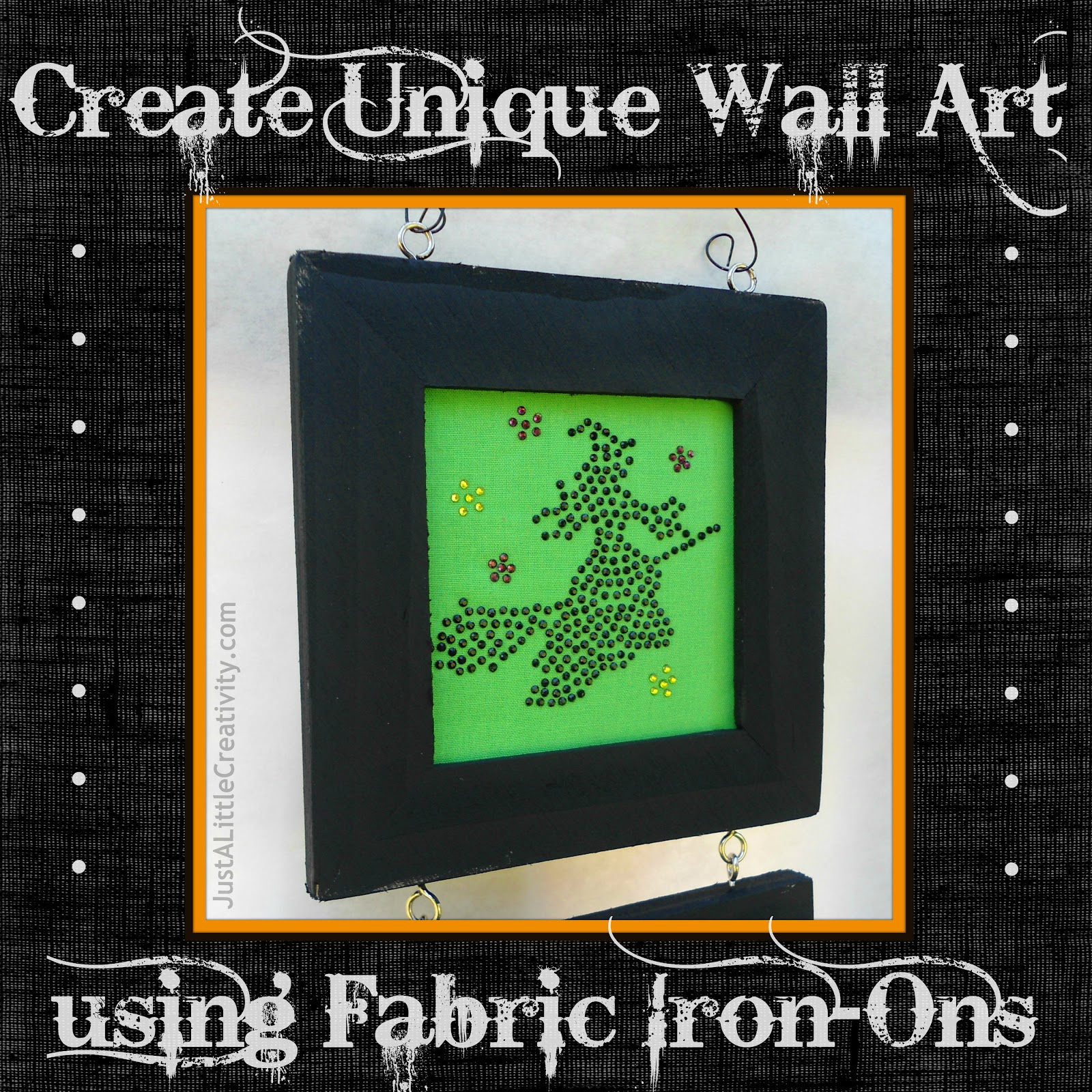 Create Wall Art using Fabric IronOns {Tutorial} ilovetocraft Just a